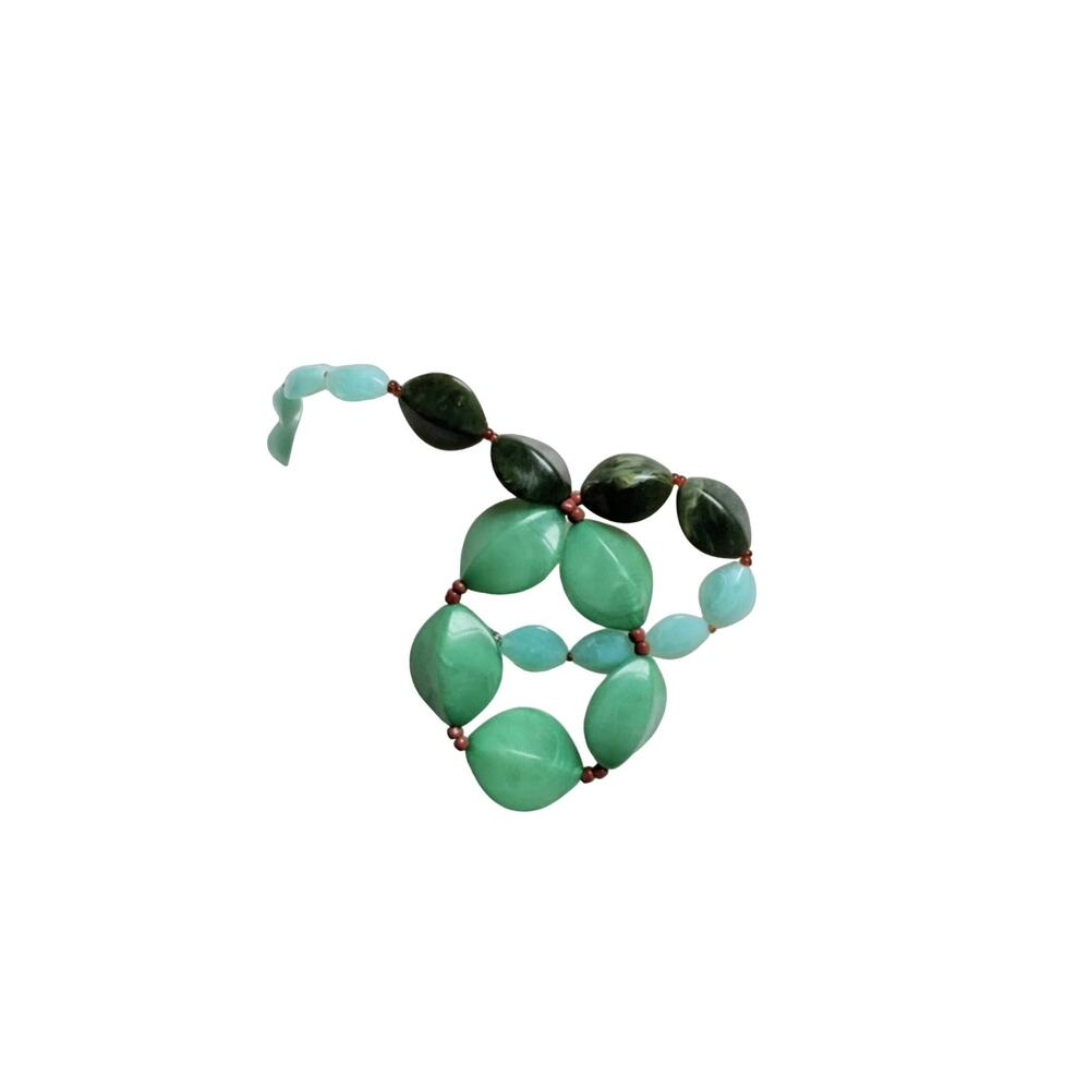 Statement Necklace In Green And Blue